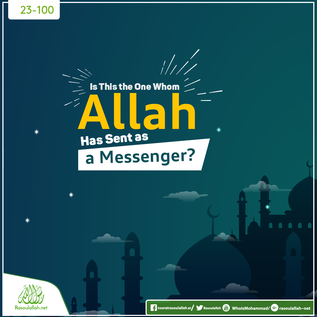 Is this the one whom Allah has sent as a Messenger? 